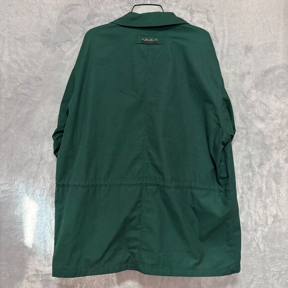 Vintage Eddie Bauer Jacket Mens Large Forest Green Plaid Flannel Lined No Hood - Picture 7 of 12